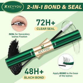 KEYYOU Lash Bond & Seal applicator brush close-up