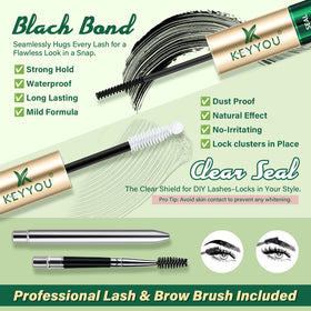 KEYYOU Lash Bond & Seal black bottle side view