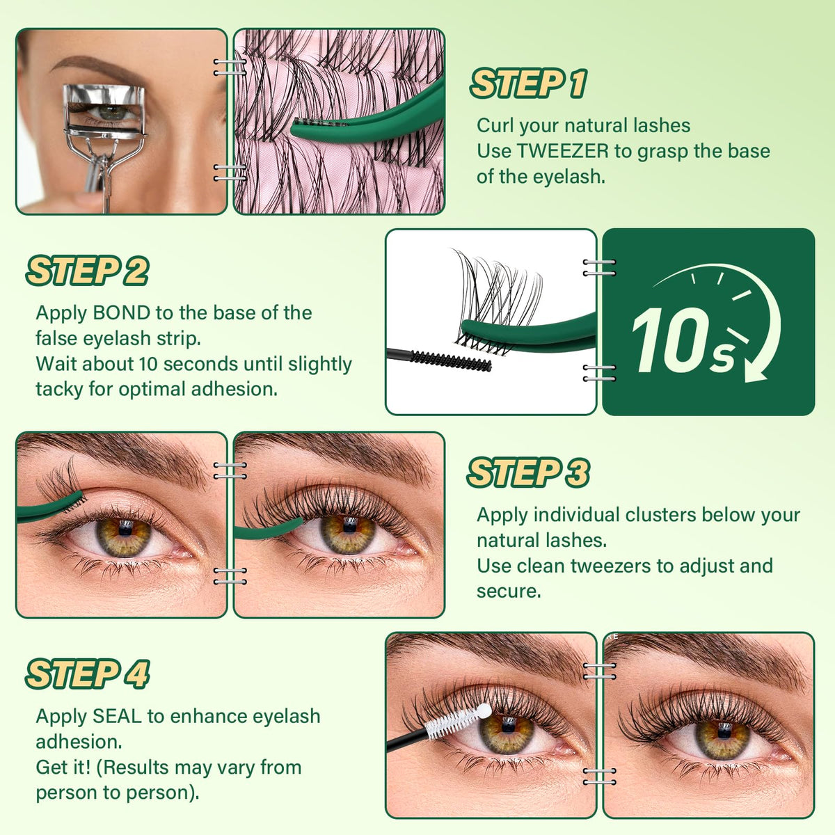 KEYYOU Lash Bond & Seal ingredients list on packaging