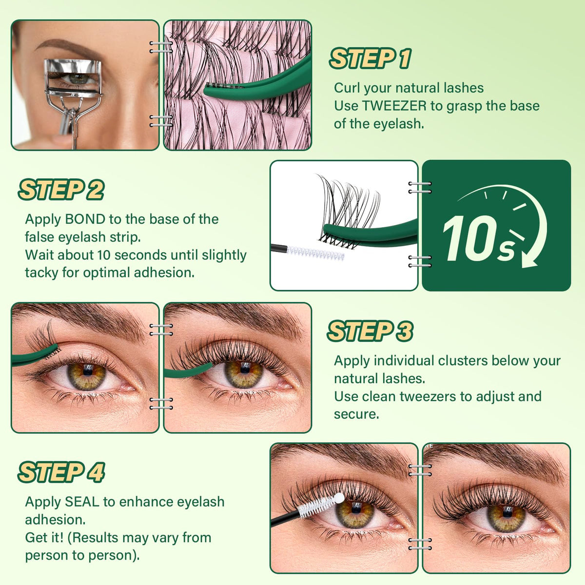 KEYYOU Lash Bond & Seal with false eyelashes and makeup tools