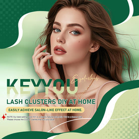 KEYYOU Lash Clusters 96pcs D Curl 14mm side view