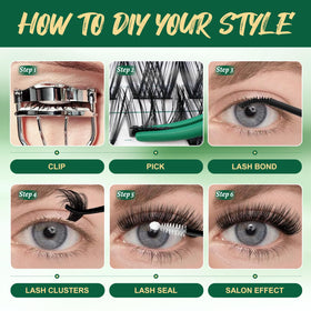 KEYYOU Lash Clusters 96pcs Y08 D Curl lifestyle use