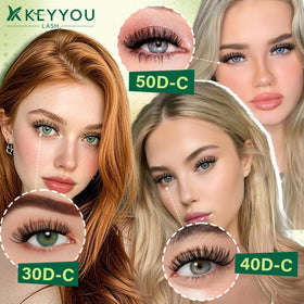 KEYYOU lash clusters brush and tweezers