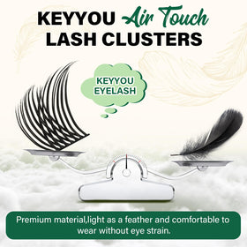 KEYYOU Lash Clusters displayed on a makeup table