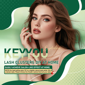 KEYYOU Lash Clusters displayed on a makeup table
