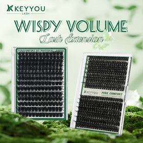 KEYYOU Lash Clusters displayed on a makeup table