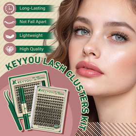 KEYYOU Lash Clusters Kit close-up of lash clusters