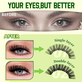 KEYYOU Lash Clusters Kit contents including lashes and glue