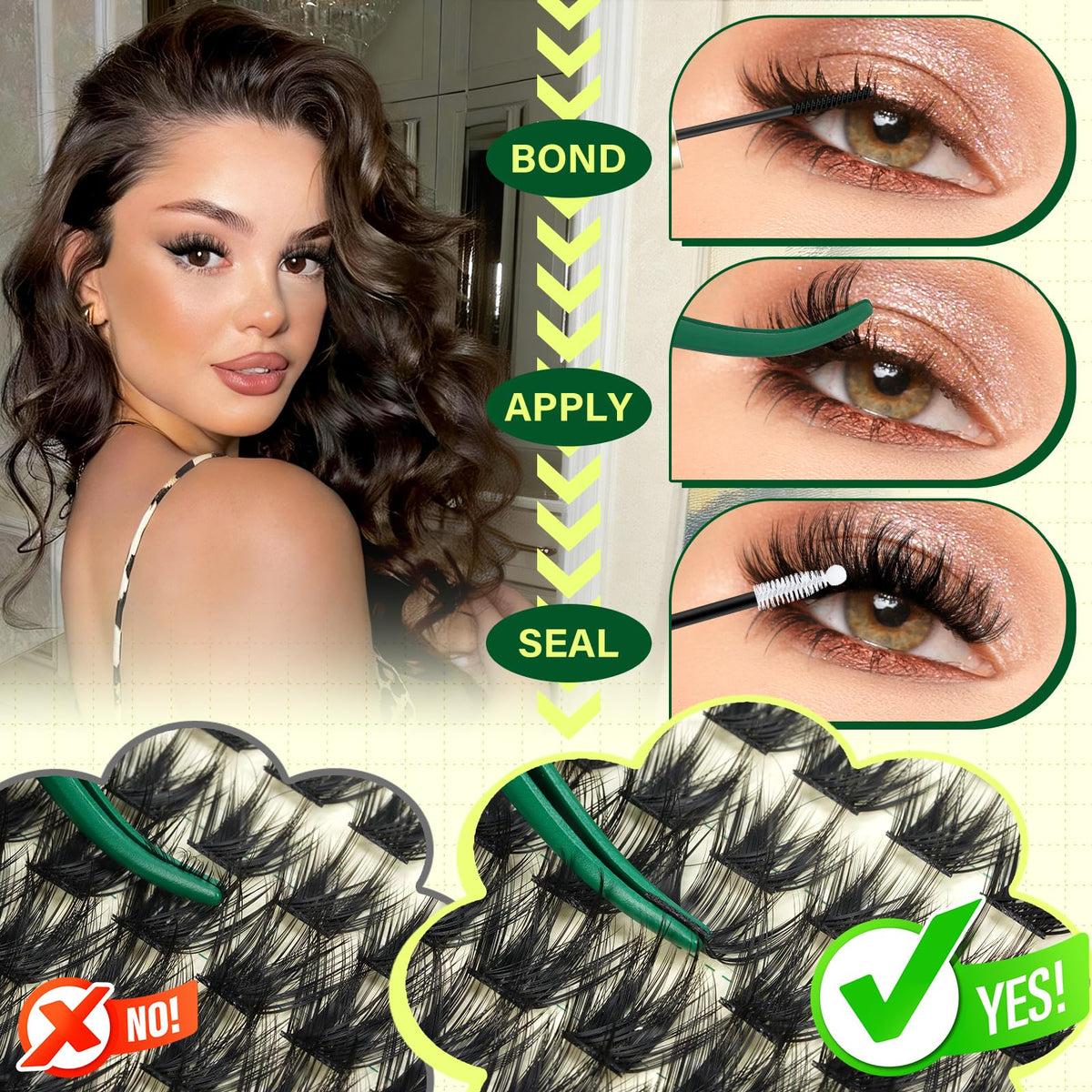 KEYYOU Lash Clusters Kit in use at a social gathering
