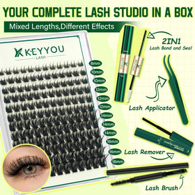 KEYYOU Lash Clusters Kit lash brush and applicators