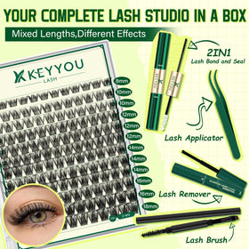 KEYYOU Lash Clusters Kit packaging side view