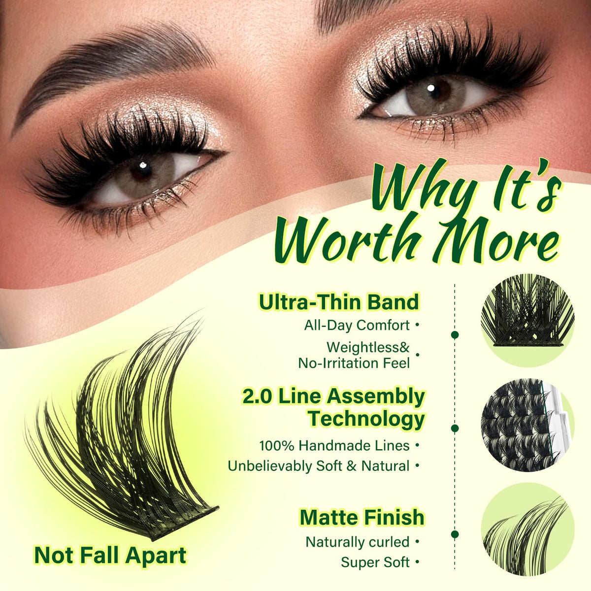 KEYYOU Lash Clusters Kit tools including bond, seal, and remover