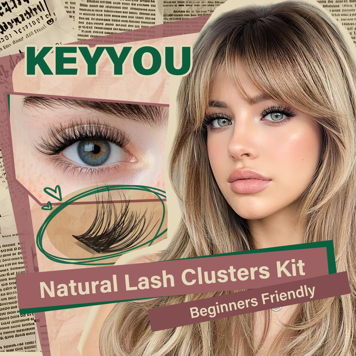 KEYYOU Lash Clusters Kit tweezers included