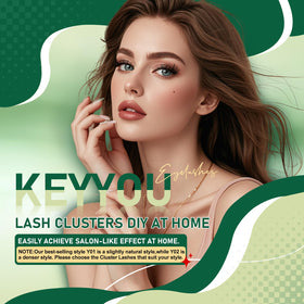 KEYYOU Lash Clusters on a makeup table