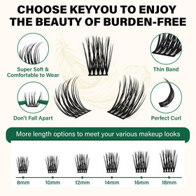 KEYYOU Lash Clusters on model showcasing natural look