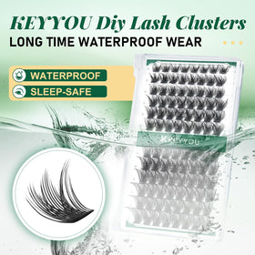 KEYYOU Lash Clusters packaging with 96 individual lashes