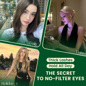 KEYYOU lash clusters showing different lengths for styling options