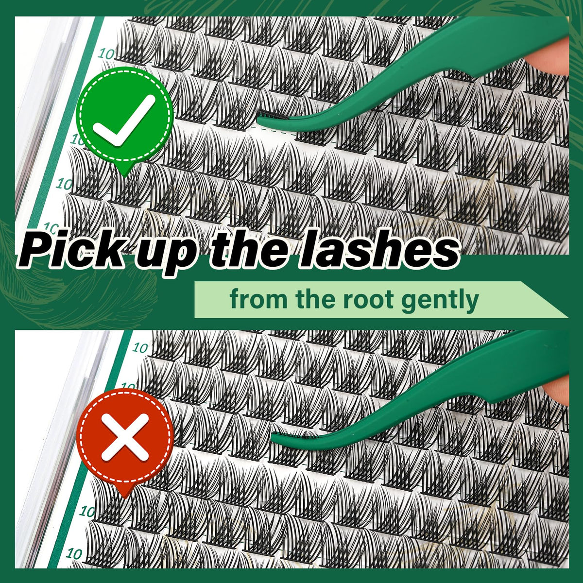 KEYYOU Lash Clusters showing lightweight design