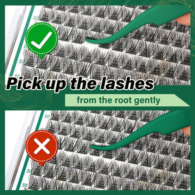KEYYOU Lash Clusters showing lightweight design
