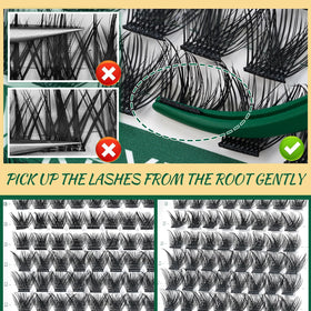 KEYYOU Lash Clusters side view with lash details