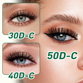 KEYYOU Lash Extension Kit with mixed lash lengths displayed