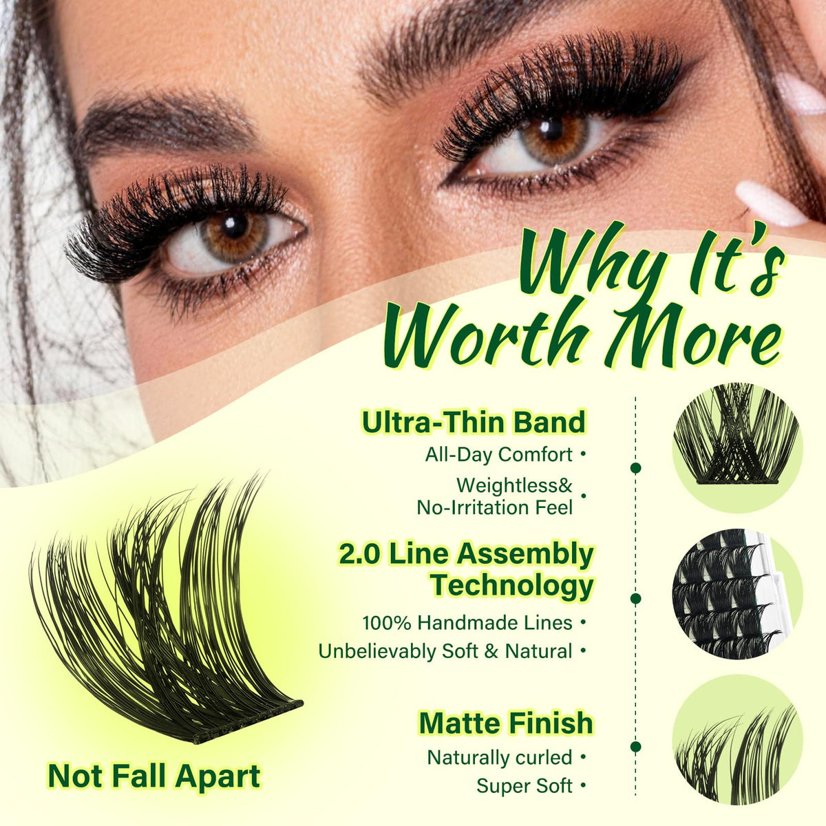 KEYYOU lash remover and applicators included in the kit