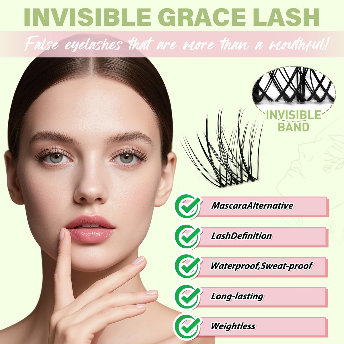KEYYOU Lisbon Lash Clusters Kit in use on model's eyes