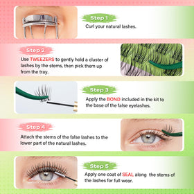 KEYYOU Lisbon Lash Clusters Kit packaging details