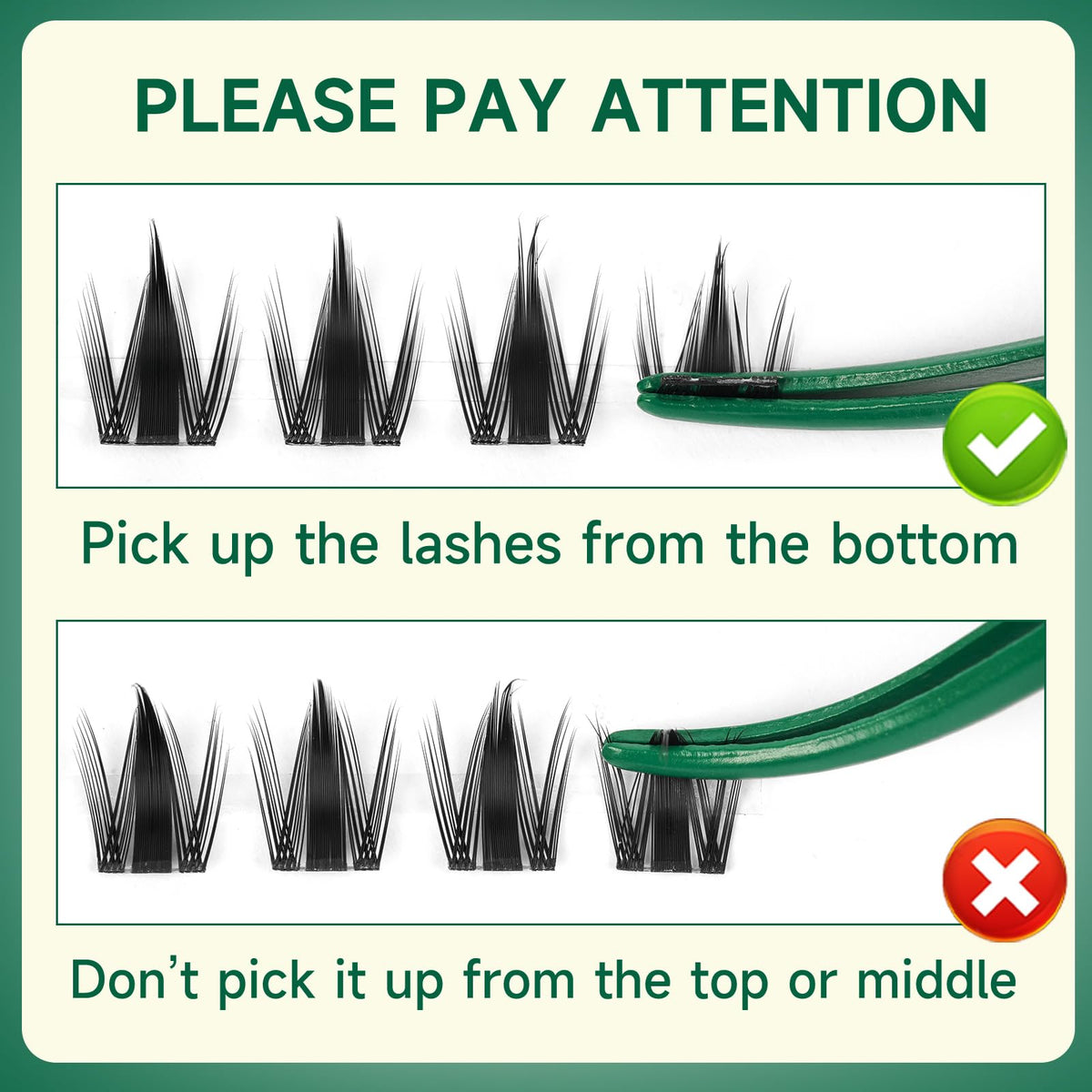 KEYYOU Manga Lash Clusters fluffy wispy effect close-up