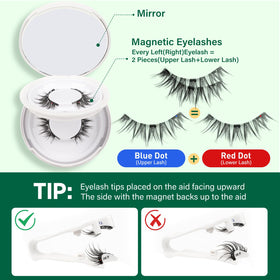 KEYYOU Reusable Magnetic Eyelashes showing different styles