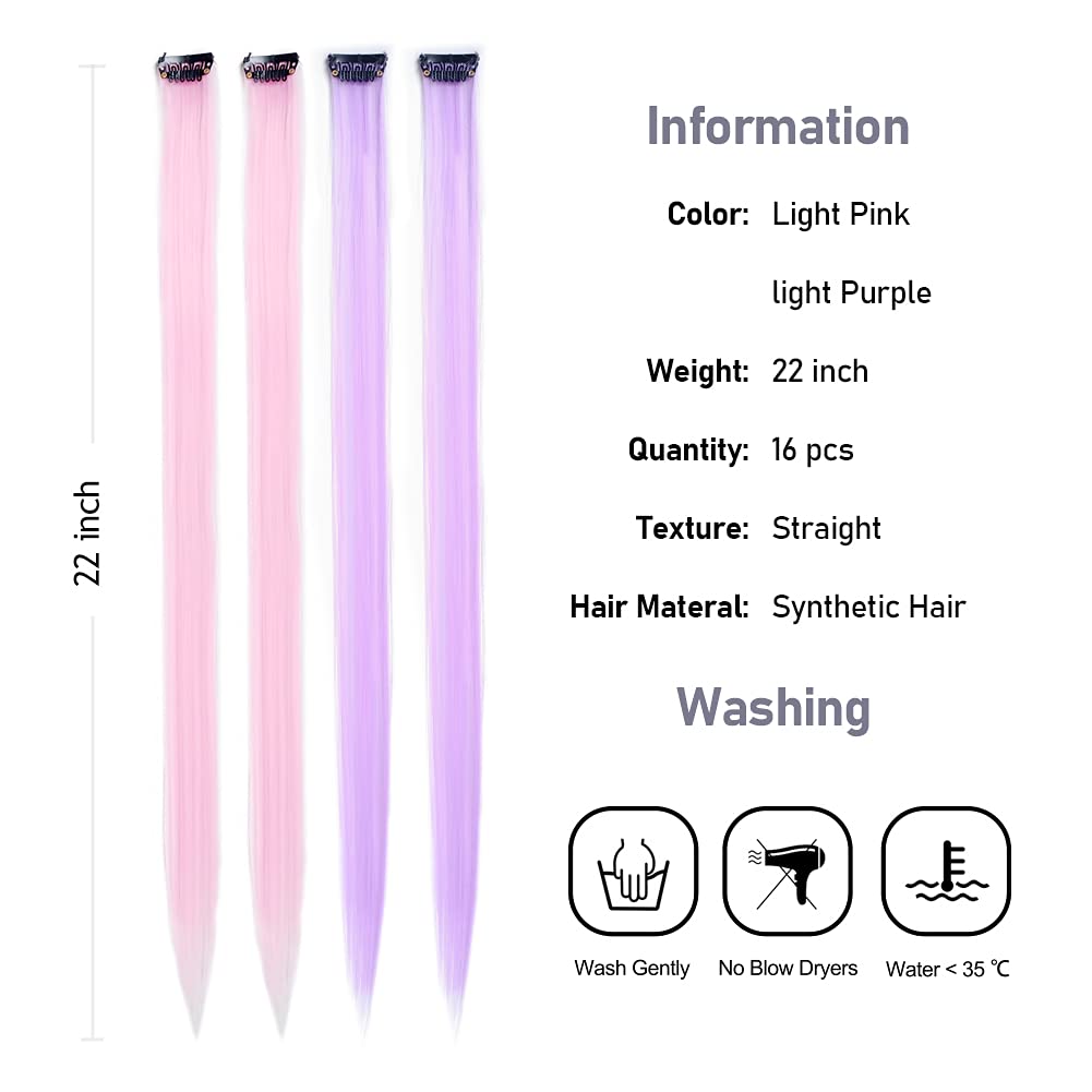 KGBFASS 16Pcs Clip in Hair Extensions packaging