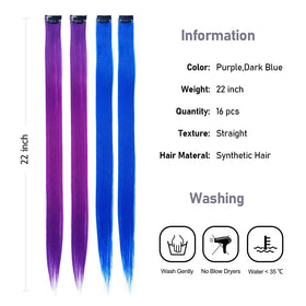 KGBFASS 16Pcs Clip in Hair Extensions packaging