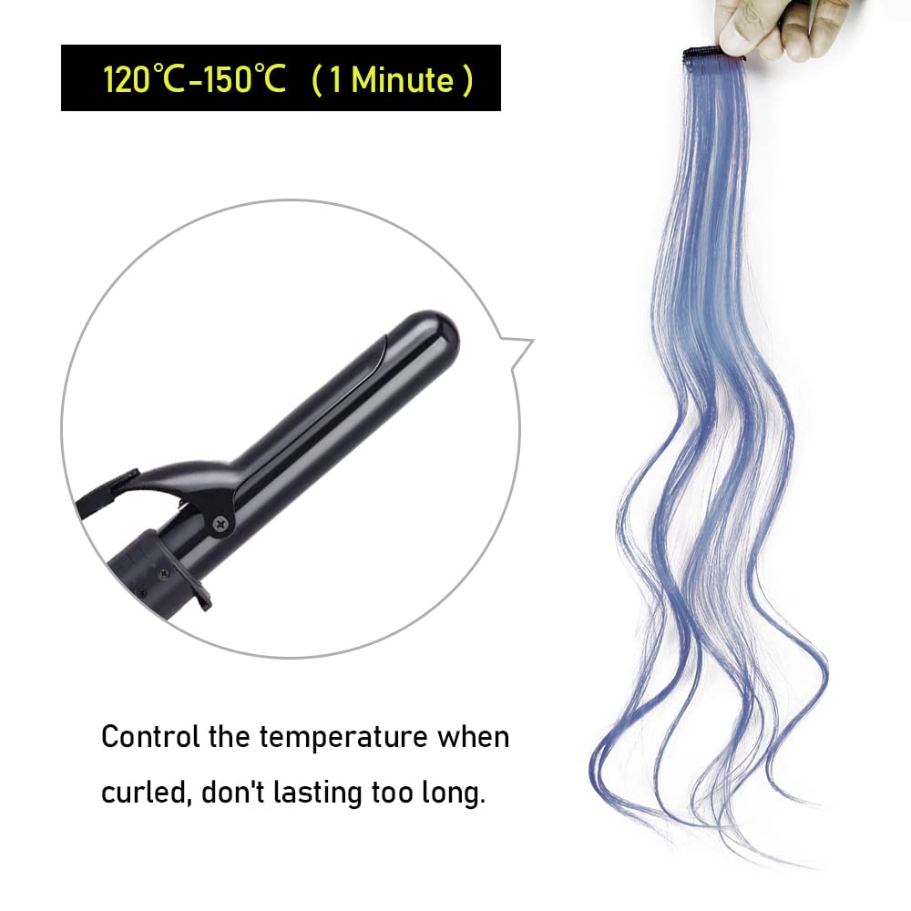 KGBFASS blue hair extensions with accessories