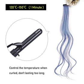 KGBFASS blue hair extensions with accessories