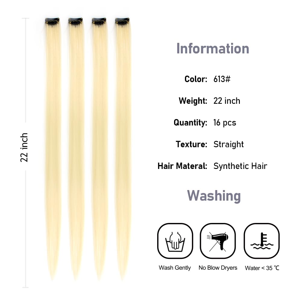 KGBFASS Clip-in Hair Extensions 16Pcs packaging
