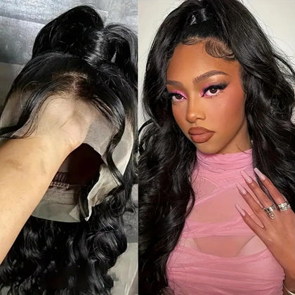 KGIFH 26 Inch 360 Body Wave Lace Front Wig front view