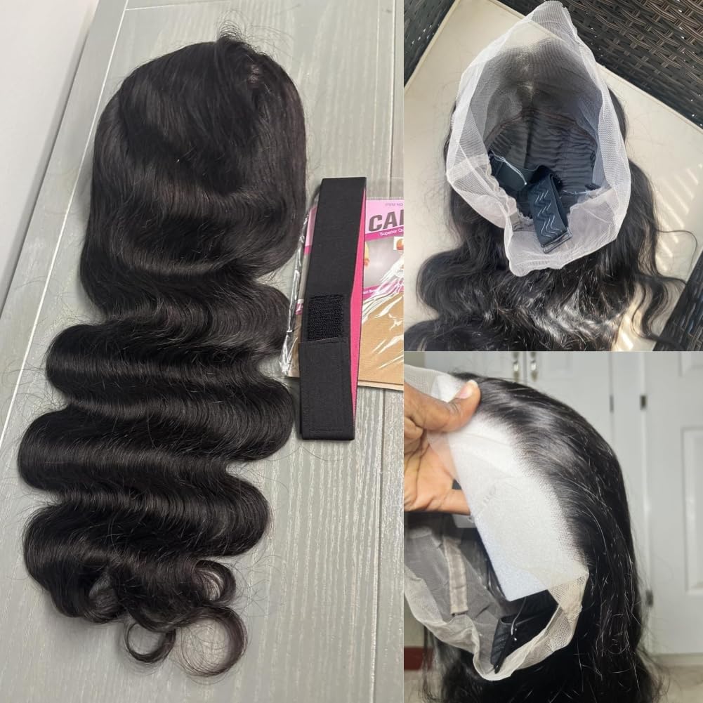 KGIFH 360 Body Wave Wig side view showing texture