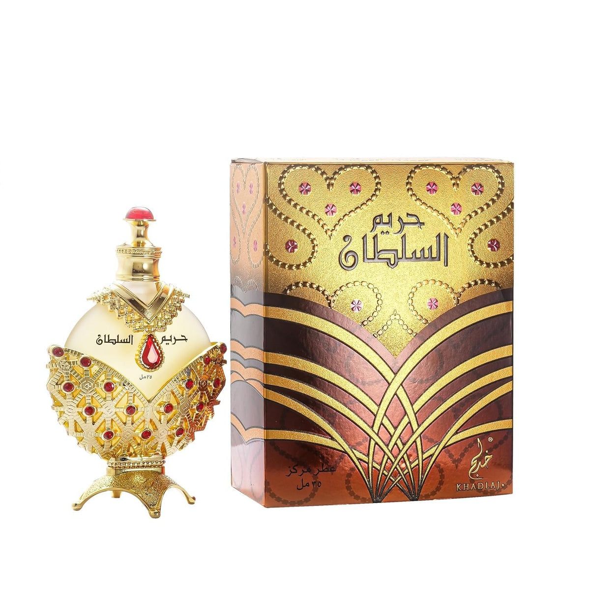 KHADLAJ Hareem Al Sultan Gold Perfume Oil 35ml front view