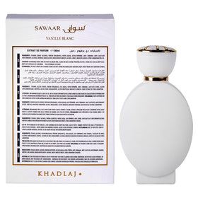 Khadlaj Sawaar Vanille Blanc Eau de Parfum bottle close-up