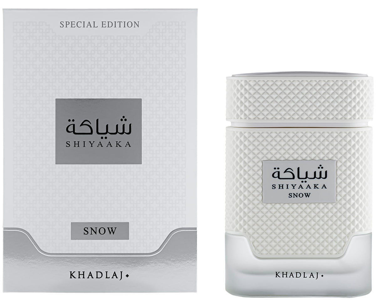 Khadlaj Shiyaaka Snow Eau de Parfum 100ml bottle side view