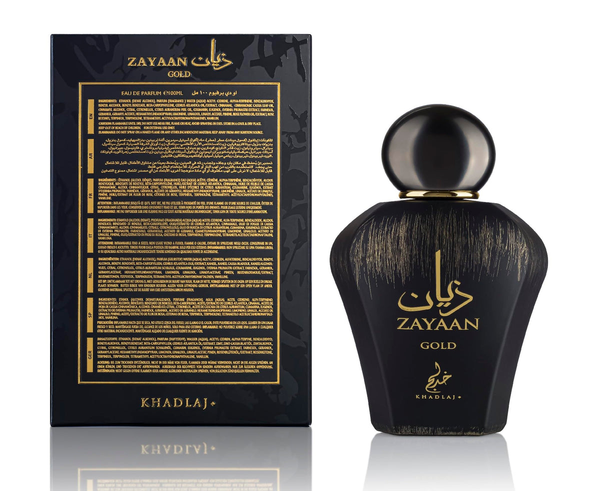 Khadlaj Zayaan Gold bottle with elegant design