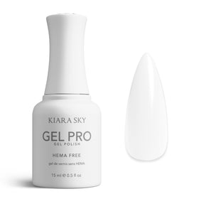 KIARA SKY Gel Pro HEMA-Free Gel Nail Polish True White front view