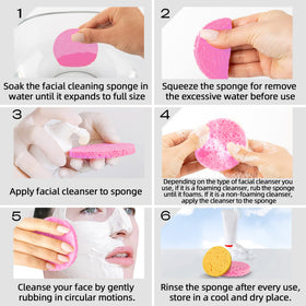 kickleen Compressed Facial Sponge being used for makeup removal