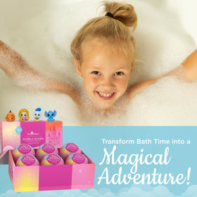 Kids enjoying bath time with Two Sisters bath bombs