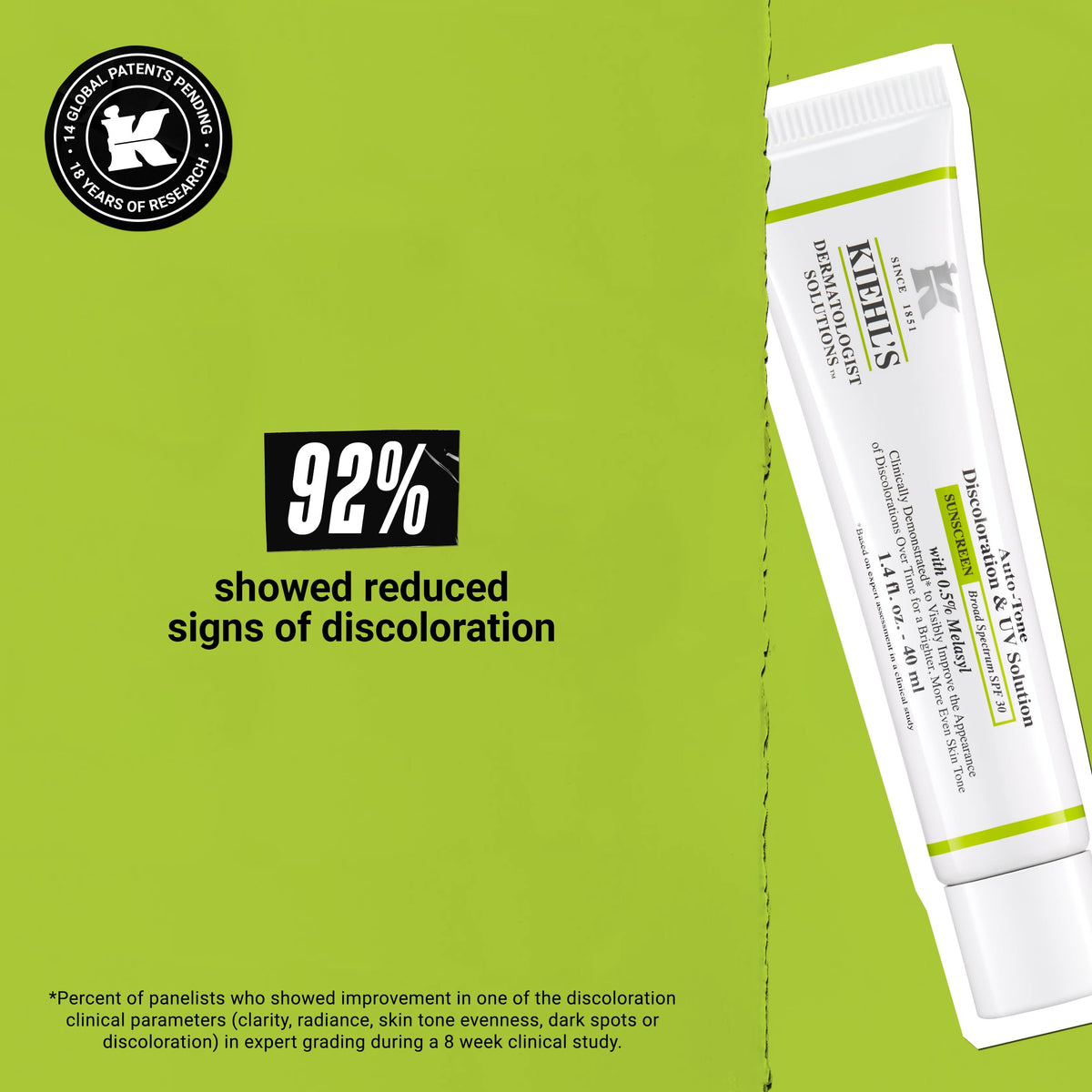 Kiehl's Auto-Tone UV Solution Serum 82g packaging