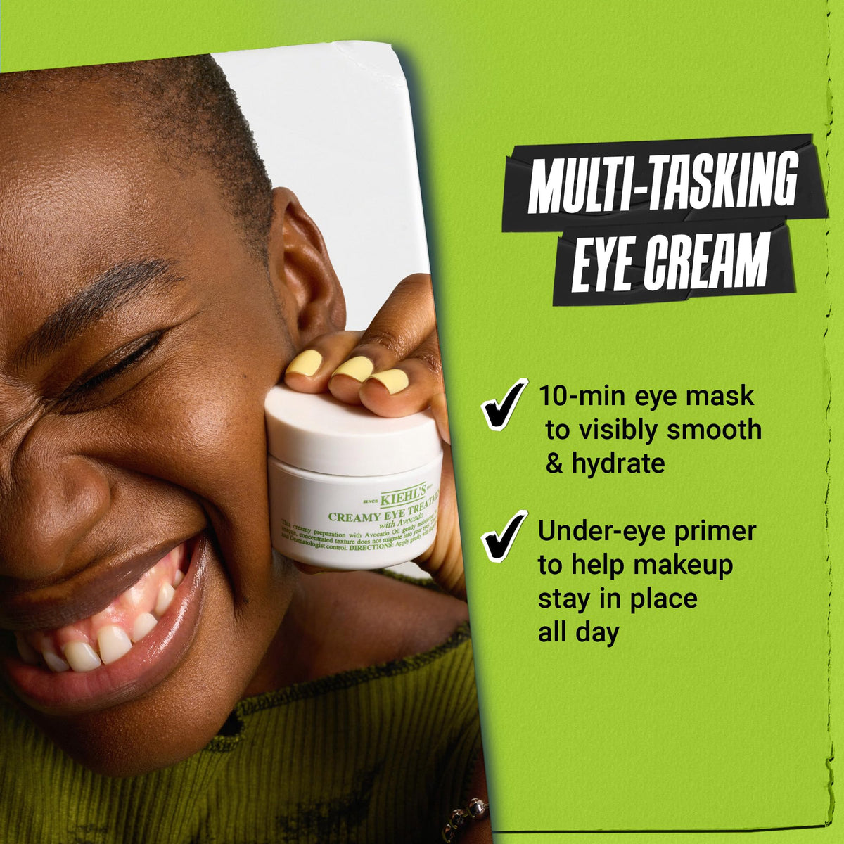 Kiehl's Avocado Eye application on skin