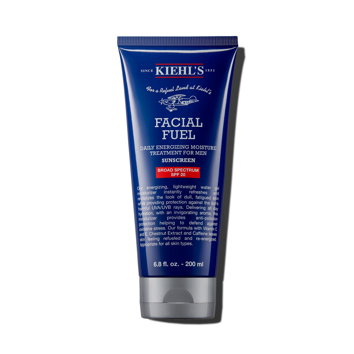Kiehl's Facial Fuel Men's Energizing Moisturiser front view with SPF 20