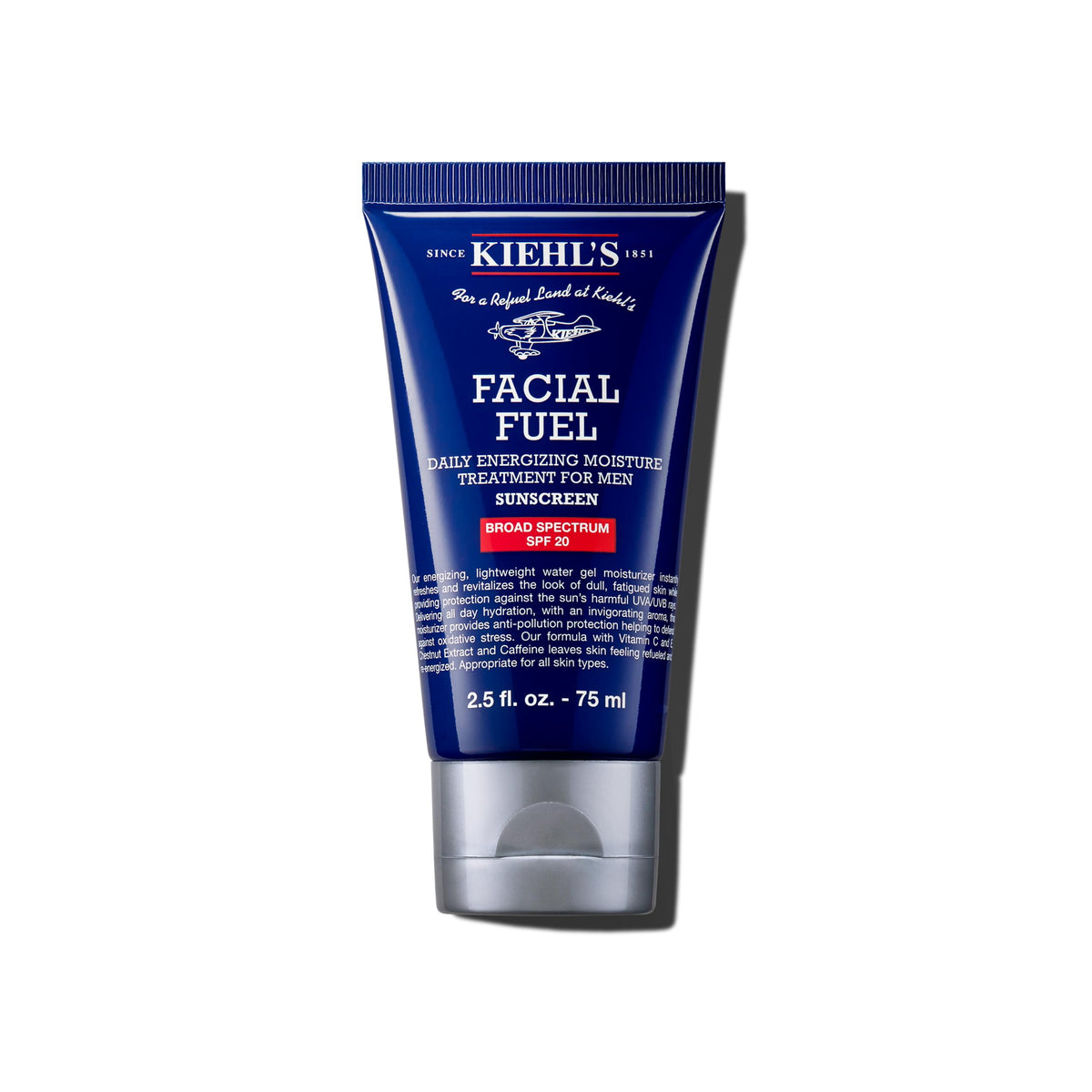Kiehl's Facial Fuel Men's Energizing Moisturiser front view with SPF 20
