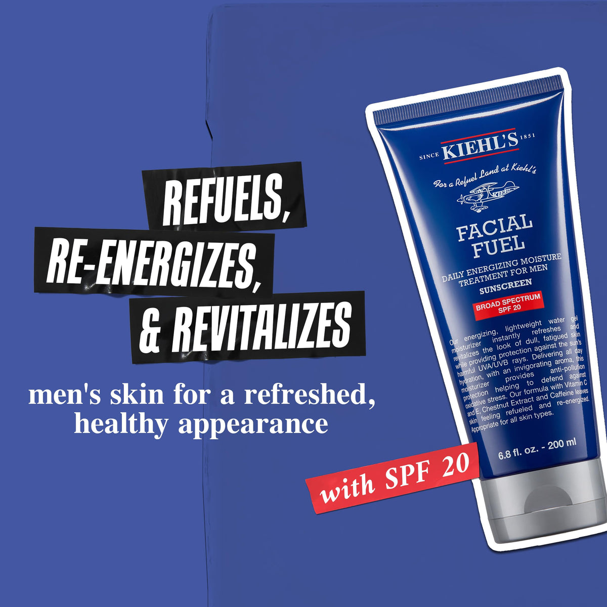 Kiehl's Facial Fuel Men's Energizing Moisturiser side view