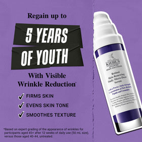 Kiehl's Retinol Serum packaging with ingredients list